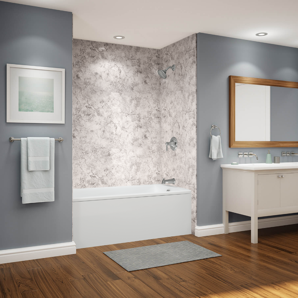 Limestone-look acrylic wall finish