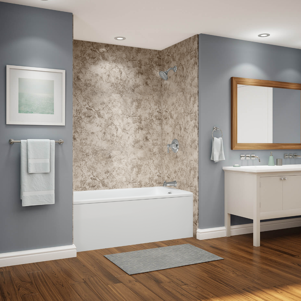 Ridgestone-look acrylic wall finish