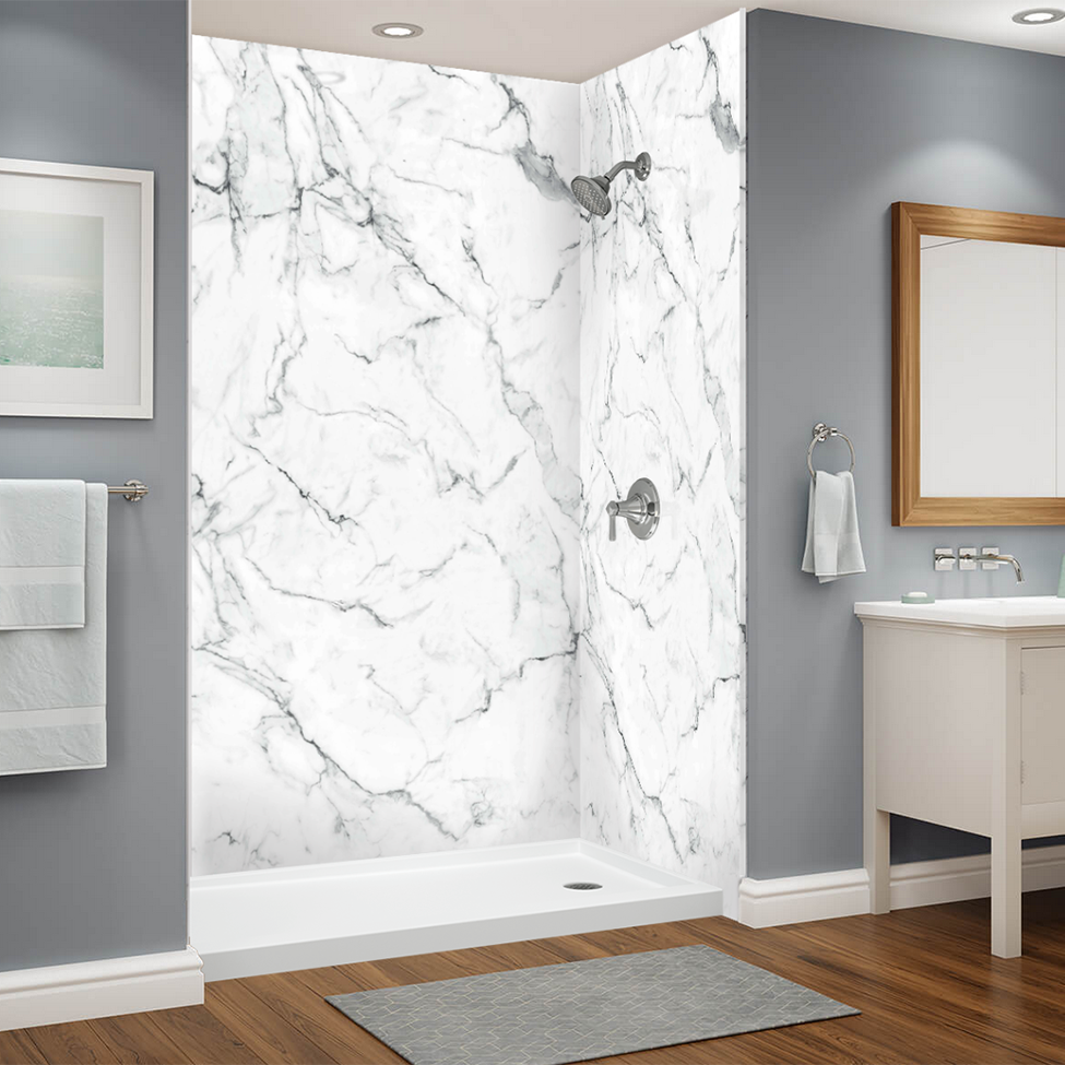 Venatino marble-look acrylic wall finish