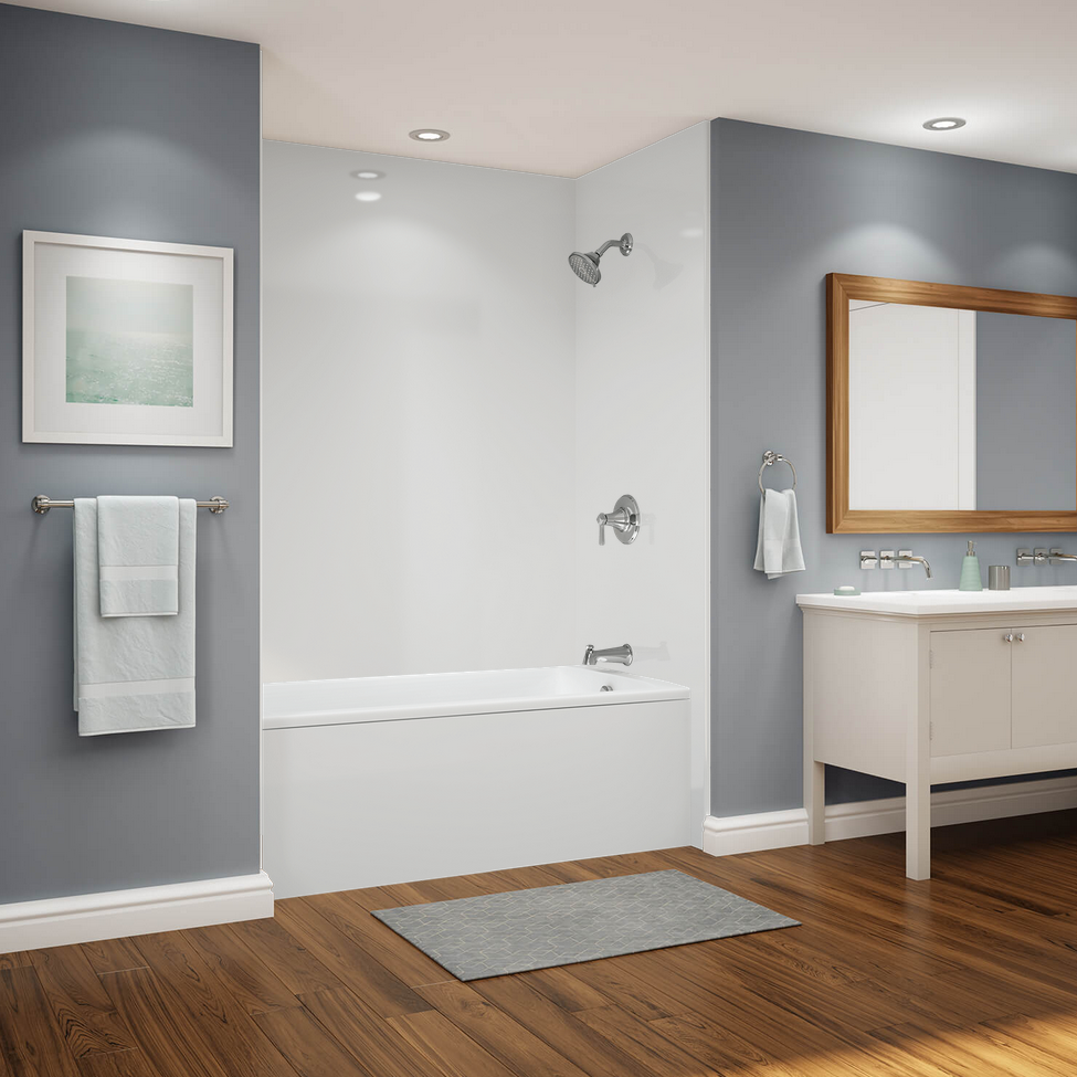 White acrylic wall finish